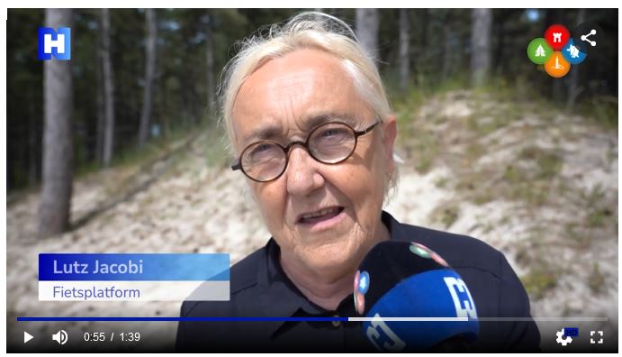 Lutz Jacobi, voorzitter van het Fietsplatform (beheerder van NederlandFietsland) pleit voor meer fietspaden in plaats van minder.